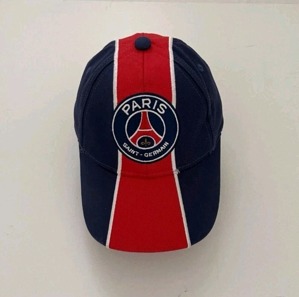 Paris Saint-Germain PSG Eiffel Logo Cap Hat Weeplay Red Blue 52 CM TAG NEW NWT